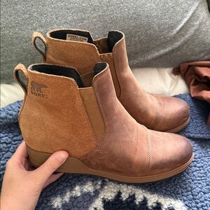 Sorel Brown Leather Ankle Boots